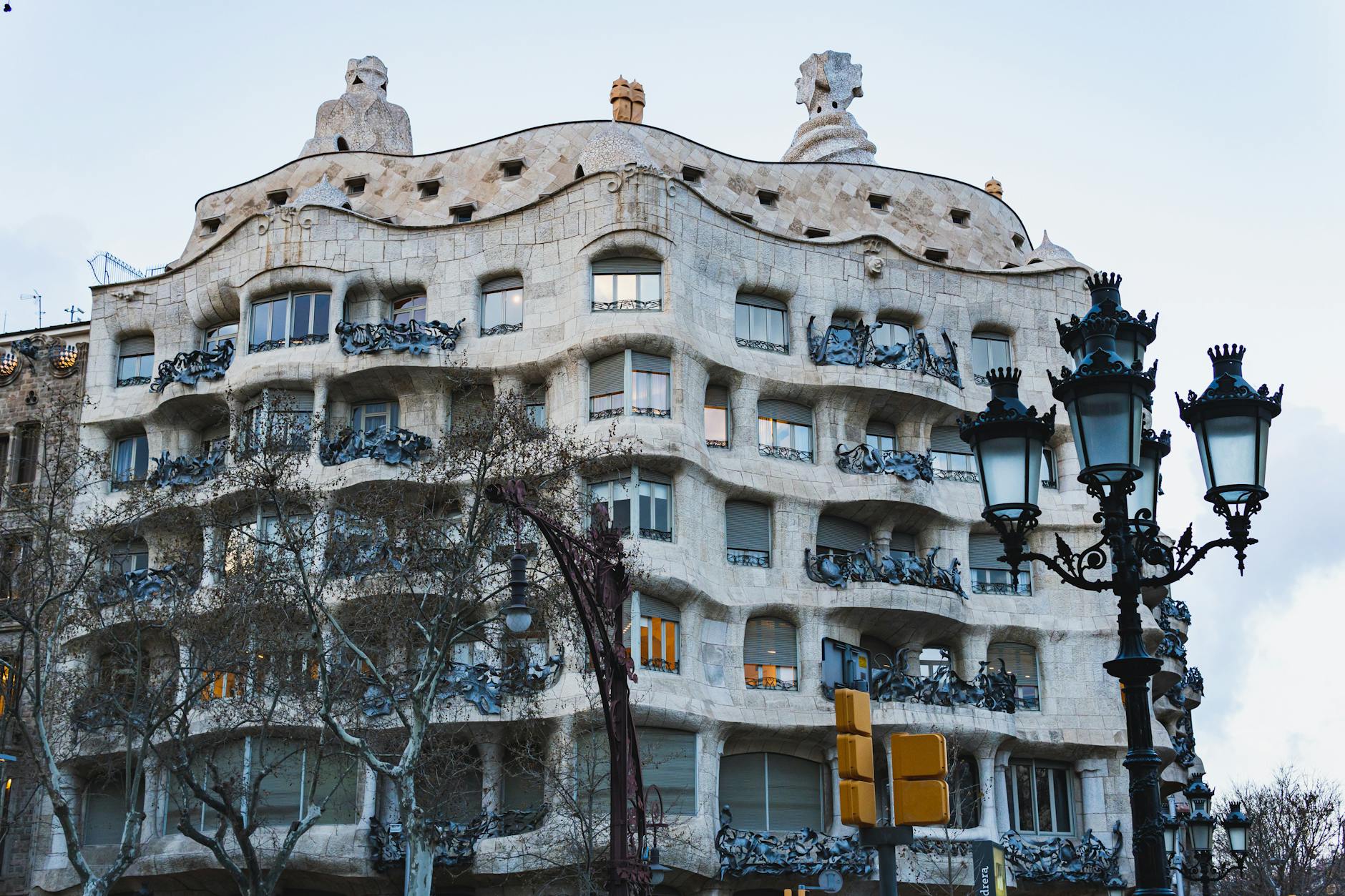 casa mila in barcelona spain