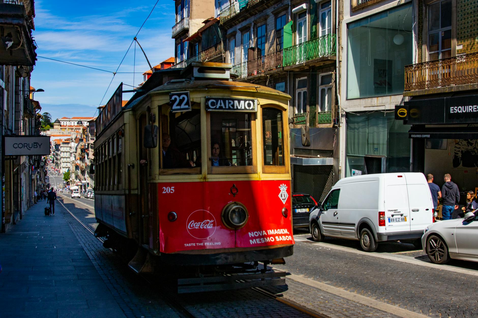 red tram