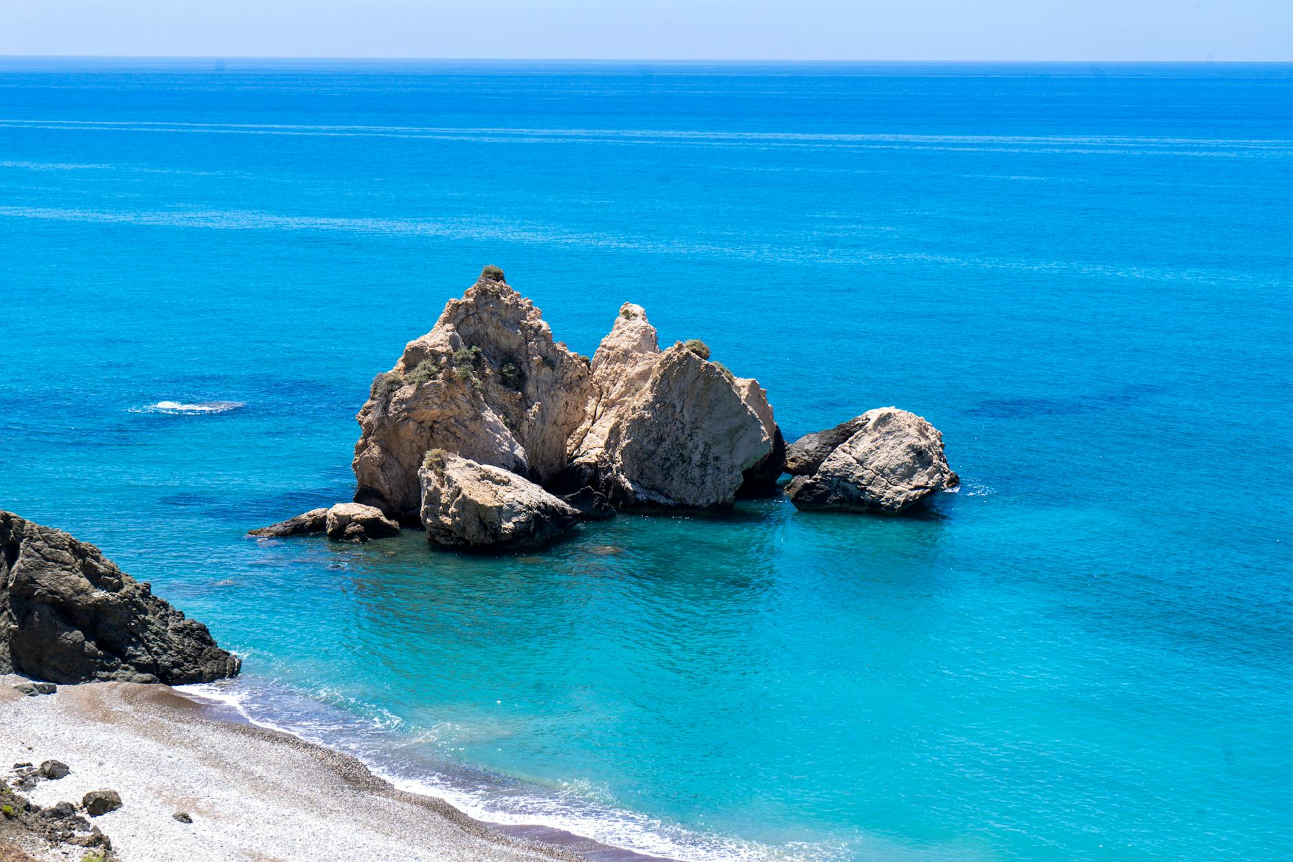 stunning view of petra tou romiou in cyprus