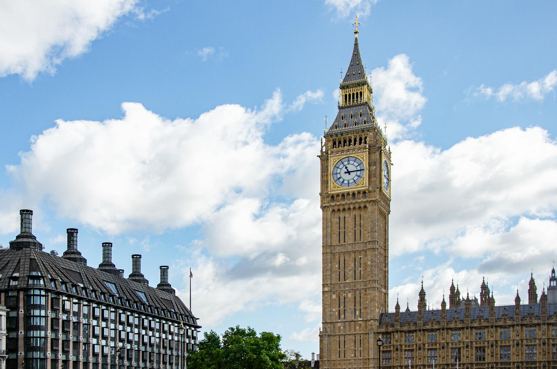 big ben tower on a sunny london day