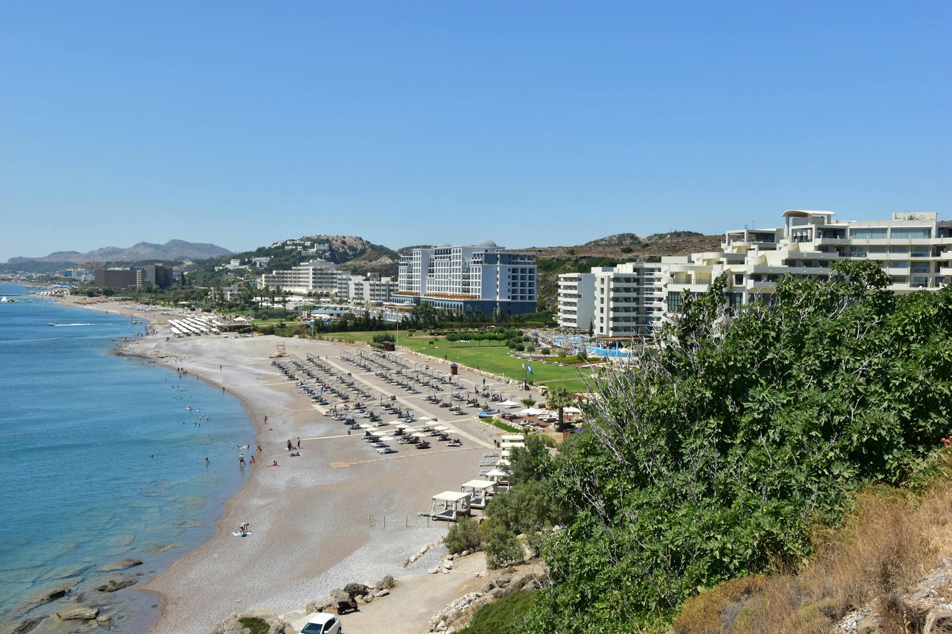 an aerial photography of buildings near the beach